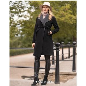 Seraphine Black wool and cashmere coat - size 6